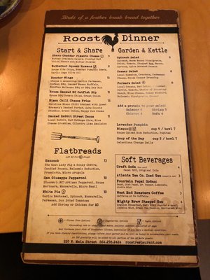 Menu photo 5 Roost Greenville, SC