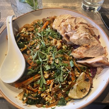 Gather in Jackson Hole - Gluten free Vegan Noodles but with chicken. Fantastic. - New American Near Me - Jackson, Wyoming