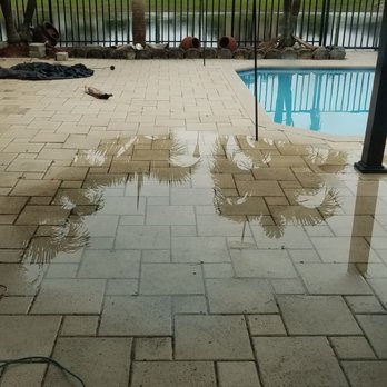 Gray Dolphin Pools & Construction - Again, no drainage system installed, why ???? Water standing. Unacceptable - Pool & Hot Tub Service Near Me - Miami, Florida