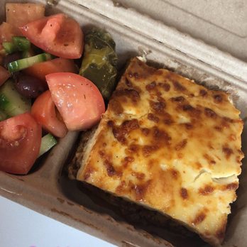 Pi Bakerie - Greek salad and the eggplant lasagna with beef - Bakeries Near Me - New York, New York Pi Bakerie - Greek salad and the eggplant lasagna with beef - Bakeries Near Me - New York, New York