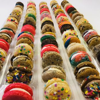 Brookies Cookies - a row of donuts with sprinkles - Desserts Near Me Brookies Cookies - a row of donuts with sprinkles - Desserts Near Me