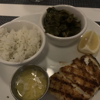 Big B’s Fish Joint - Snapper, jasmine rice, and collard greens. - Seafood Near Me - Atlanta, Georgia