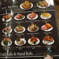Kintaro Sushi Train - Menu