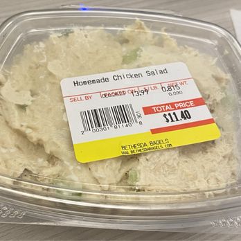 Bethesda Bagels - Fresh Chicken Salad from refrigerated case. Quick Lunch - Bagels Near Me - Bethesda, Maryland