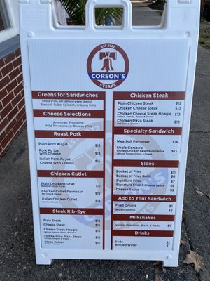 Menu photo 4 Corson’s Steaks Haddonfield, NJ Menu photo 4 Corson’s Steaks Haddonfield, NJ