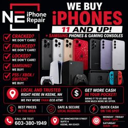 New England iPhone Repair  - Broken phone? No problem. We buy iPhones, Samsung, and all devices in any condition in Keene NH. Fast cash offers in minutes.