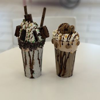 Monster Shakes - Mint Chip Spectacular and Espresso Yourself shakes - Ice Cream & Frozen Yogurt Near Me - Palm Springs, California Monster Shakes - Mint Chip Spectacular and Espresso Yourself shakes - Ice Cream & Frozen Yogurt Near Me - Palm Springs, California