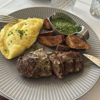 City Post Chophouse - Steak and Eggs Coulotte with chimichurri - Steakhouses Near Me - Georgetown, Texas City Post Chophouse - Steak and Eggs Coulotte with chimichurri - Steakhouses Near Me - Georgetown, Texas