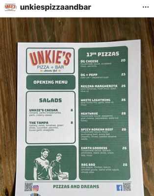 Menu photo 1 Unkie's Pizza & Bar Brookhaven, GA