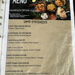 Maharaja Indian Cuisine - Menu page 3