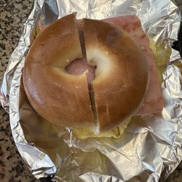 Ham Egg & Cheese bagel Ham Egg & Cheese bagel