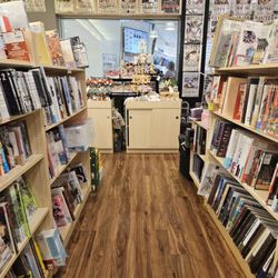 Inside the bookstore.