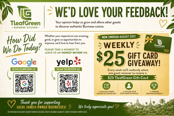 Menu photo 1 TleafGreen San Jose, CA Menu photo 1 TleafGreen San Jose, CA