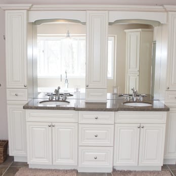 Kitchen & Bath Inc. - Custom vanity with tours, bridges and quartz counter-top - General Contractors Near Me Kitchen & Bath Inc. - Custom vanity with tours, bridges and quartz counter-top - General Contractors Near Me