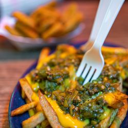 The Original Owl Bar & Cafe - Green Chile Cheese Fries ($5.25)