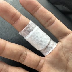 Nellie Gail Urgent Care: Orange - Finger cut bandaged and ready to go