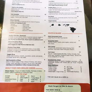 Ohana Cafe - Menu (Sept 2020) - Cafes Near Me - Saugerties, New York
