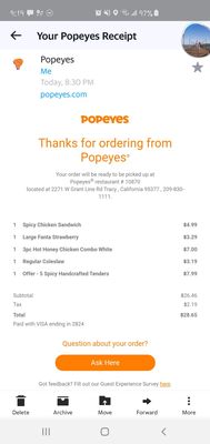 Menu photo 1 Popeyes Louisiana Kitchen Tracy, CA Menu photo 1 Popeyes Louisiana Kitchen Tracy, CA
