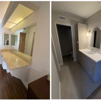 Luciano Luxury Construction - Before and after of primary bathroom - General Contractors Near Me Luciano Luxury Construction - Before and after of primary bathroom - General Contractors Near Me