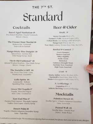 Menu photo 2 The 7th Street Standard Sacramento, CA Menu photo 2 The 7th Street Standard Sacramento, CA