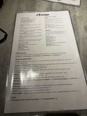 Menu photo 2 La Reforma Brewery Albuquerque, NM