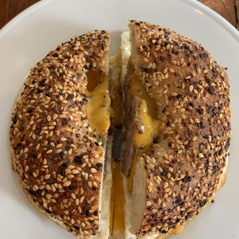 Charmed Kitchen - Sausage egg and cheese on everything bagel - Bakeries Near Me - Baltimore, Maryland Charmed Kitchen - Sausage egg and cheese on everything bagel - Bakeries Near Me - Baltimore, Maryland