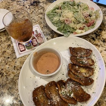 Carrabba's Italian Grill - Mezzaluna Fritte (stuffed ravioli) & a huge Caesar salad - Italian Near Me - Winter Springs, Florida Carrabba's Italian Grill - Mezzaluna Fritte (stuffed ravioli) & a huge Caesar salad - Italian Near Me - Winter Springs, Florida