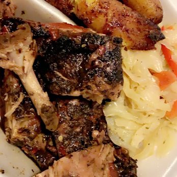 Tropical Breeze bar and grill - Jerk Chicken Fried Plantains Cabbage - Caribbean Near Me - Columbia, South Carolina