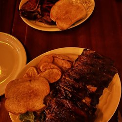 AJ Spurs - Buellton - Full rack of pork ribs, bread, rice pilaf and yummy potatoes!