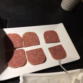 First Lamb Shabu - The order of luncheon meat, such a small portion - Hot Pot Near Me - Flushing, New York