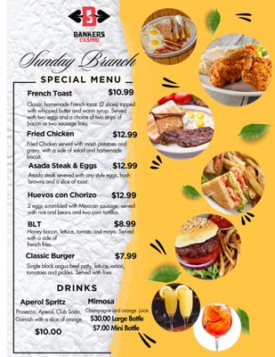 Menu photo 2 Bankers Casino Salinas, CA