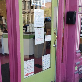 The Red Peppermint - the front door of a restaurant - Ice Cream & Frozen Yogurt Near Me - Madison, Indiana