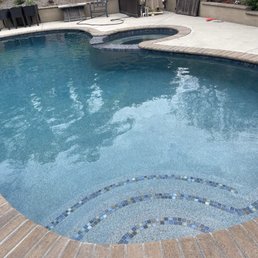 Finished pool remodel before mastic was installed.
