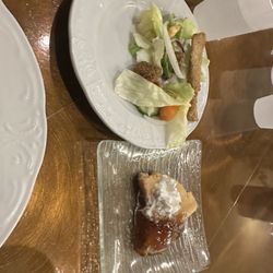 Saber & Quill, Fiddlers Green - House salad and apple cobbler