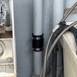 Drained & declogged water pipe w/ repair Drained & declogged water pipe w/ repair