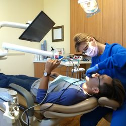Bay Ho Family Dental - Heather Kiss cleaning my son's teeth.