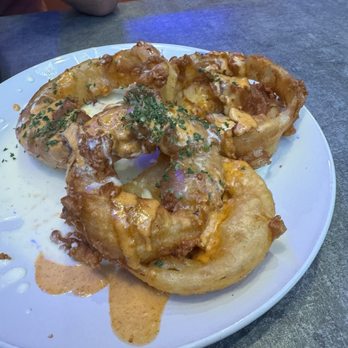 BurgerTen and ChickenToo - Smothered Onion Rings - Burgers Near Me - Daytona Beach, Florida