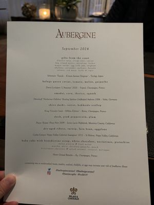 Menu photo 5 Aubergine Carmel, CA
