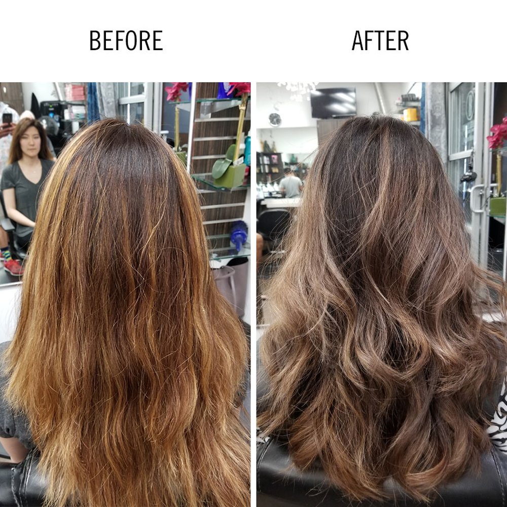 Brian Guy Studio 14 - In about 1.5 hours, Brian was able to turn my streaky orange highlights into a beautiful ashy brown dream. Simply amazing! - Hair Stylists Near Me - Irvine, California Brian Guy Studio 14 - In about 1.5 hours, Brian was able to turn my streaky orange highlights into a beautiful ashy brown dream. Simply amazing! - Hair Stylists Near Me - Irvine, California