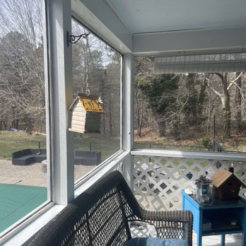 S N Everything - Sunroom and trim (after). Two coats of Kilz on the ceiling and two more fresh coats of blue, as well as a nice refresh of white on the trim. - Lawn Services Near Me