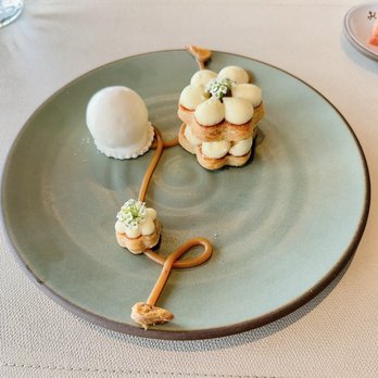 Manhatta - Toasted rice mille-feuille with koshihikari rice cream and hazelnut caramel - New American Near Me - New York, New York
