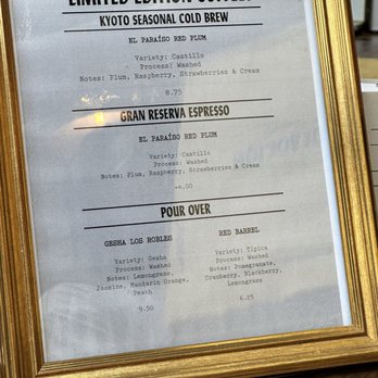 Devocion - Limited edition coffee menu - Coffee & Tea Near Me - Brooklyn, New York