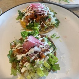 There famous tostadas. Great pinto beans. There famous tostadas. Great pinto beans.