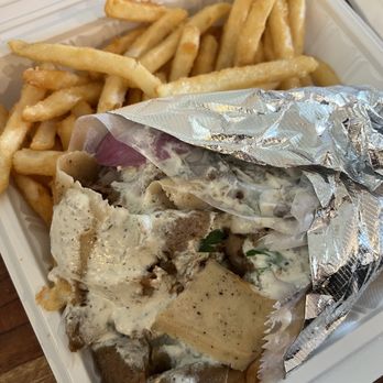 Firehouse Taverna - Mix Gyro Sandwich Combo - Greek Near Me - Reseda, California Firehouse Taverna - Mix Gyro Sandwich Combo - Greek Near Me - Reseda, California