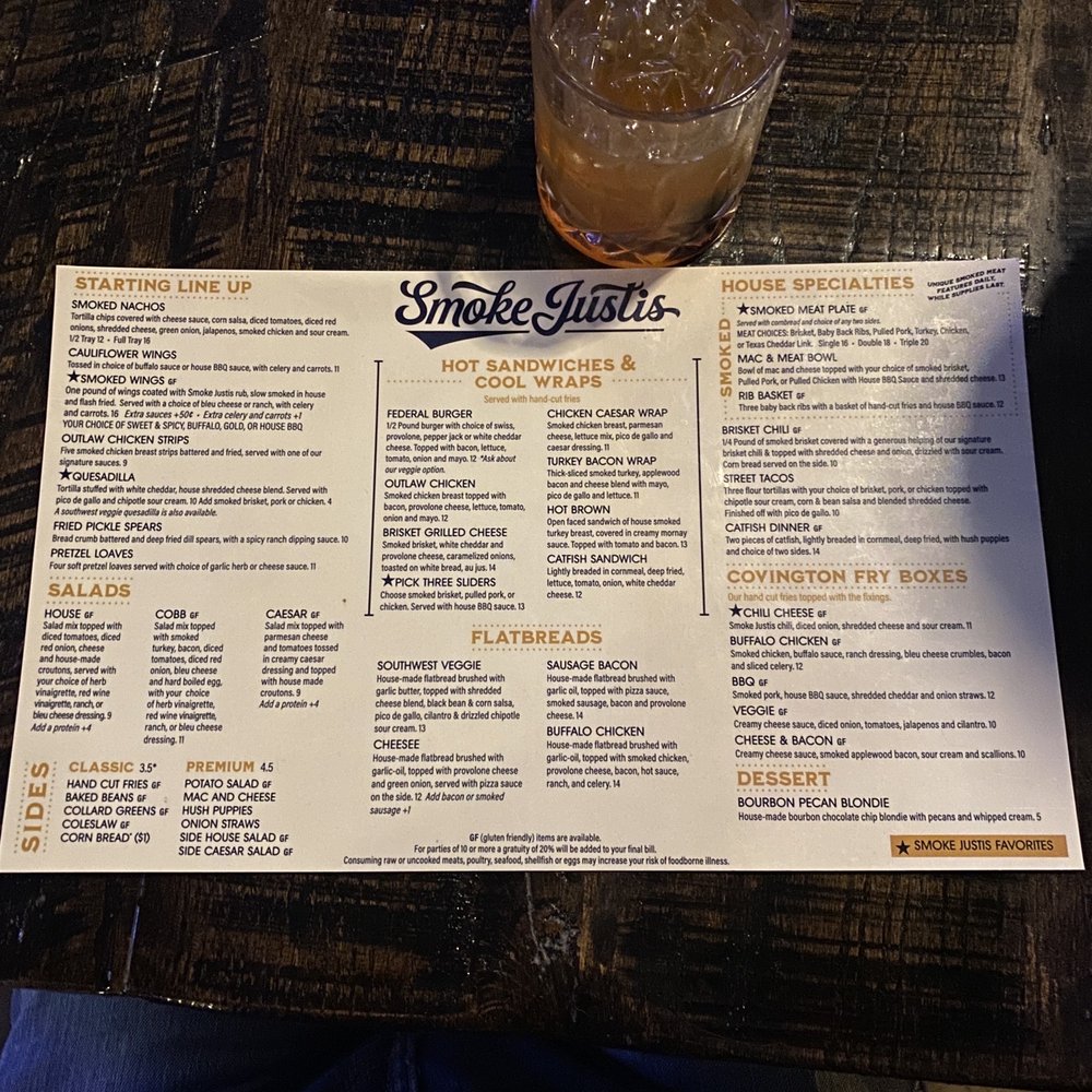 Smoke Justis - Menu - Bars Near Me - Covington, Kentucky Smoke Justis - Menu - Bars Near Me - Covington, Kentucky