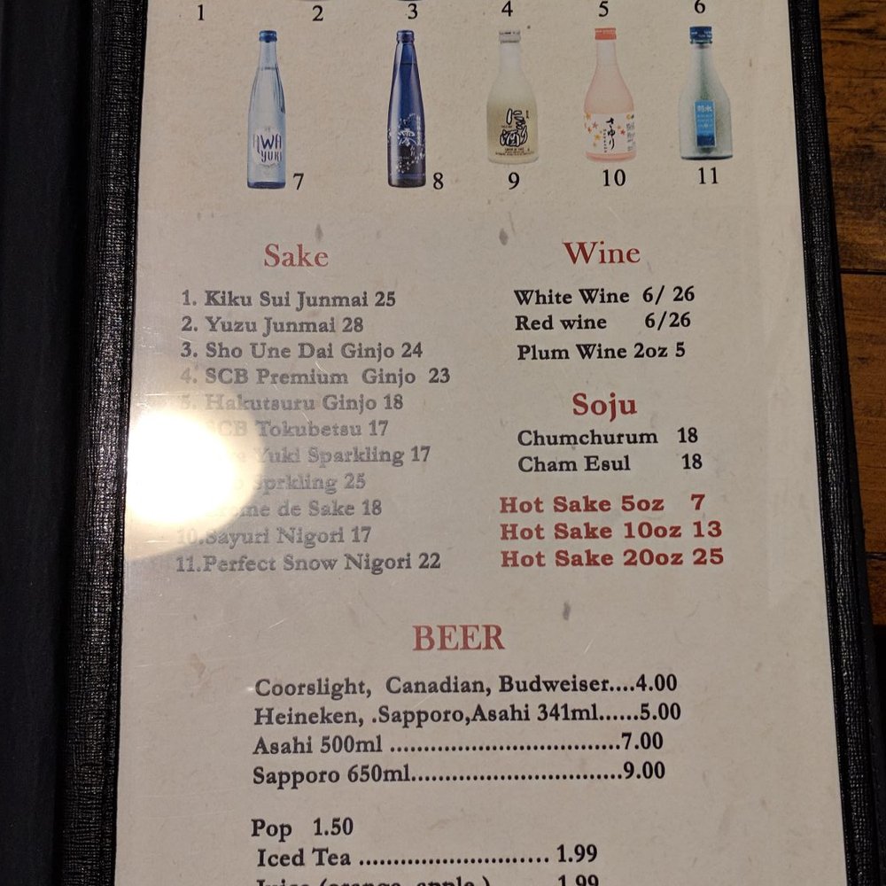 Kaikaki Japanese Restaurant - Drink menu - Japanese Near Me - Toronto, Ontario