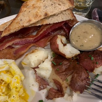 Sleepy Bee Cafe - Downtown - The Worker Bee with a side of red potatoes (sauce on the side). - Breakfast & Brunch Near Me - Cincinnati, Ohio