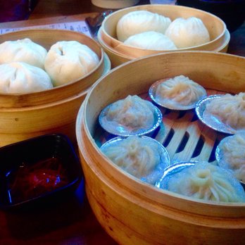 Dumpling Time - Chicken and char siu baos, and pork xlb - served in aluminum tins since skins seem to not support being picked up without bursting - Dim Sum Near Me - San Francisco, California Dumpling Time - Chicken and char siu baos, and pork xlb - served in aluminum tins since skins seem to not support being picked up without bursting - Dim Sum Near Me - San Francisco, California