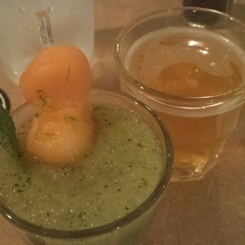 Buckeye Beer Engine - Melon and Mint soup (served chilled) with melon balls soaked in the beer paired with this dish. - American Near Me - Lakewood, Ohio Buckeye Beer Engine - Melon and Mint soup (served chilled) with melon balls soaked in the beer paired with this dish. - American Near Me - Lakewood, Ohio