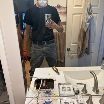 Master Pro - New electrical line installed without removal of drywall or mirror. - Handyman Near Me Master Pro - New electrical line installed without removal of drywall or mirror. - Handyman Near Me